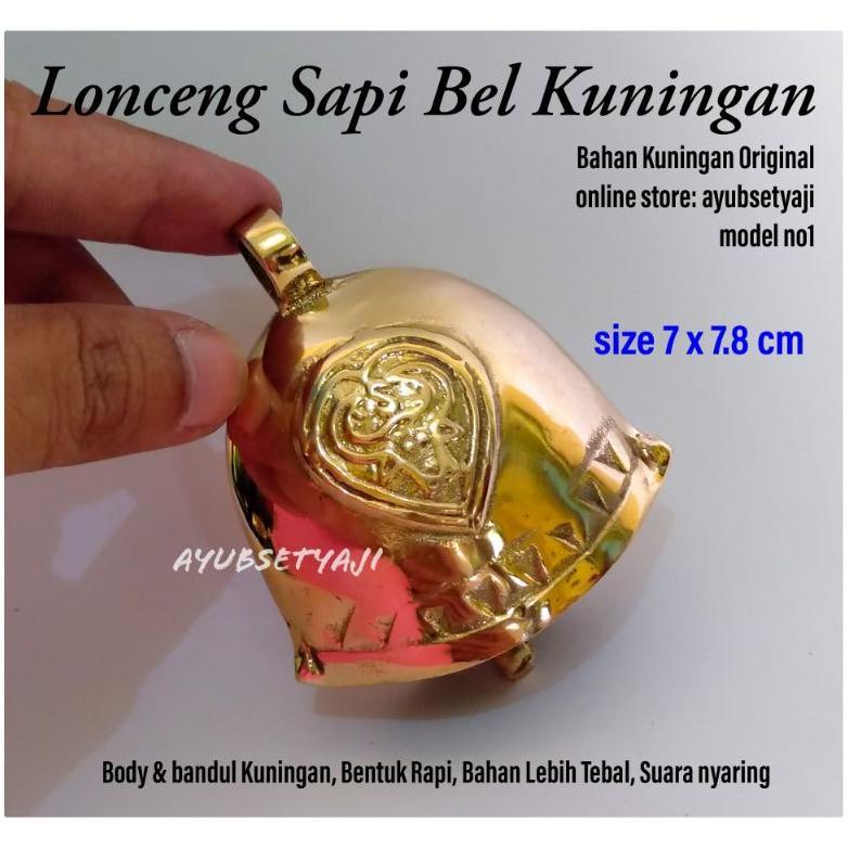 Kalung Sapi Kalung Kambing model Set lengkap 03 Lonceng Kuningan Tali Kambing kontes aksesoris Bel K