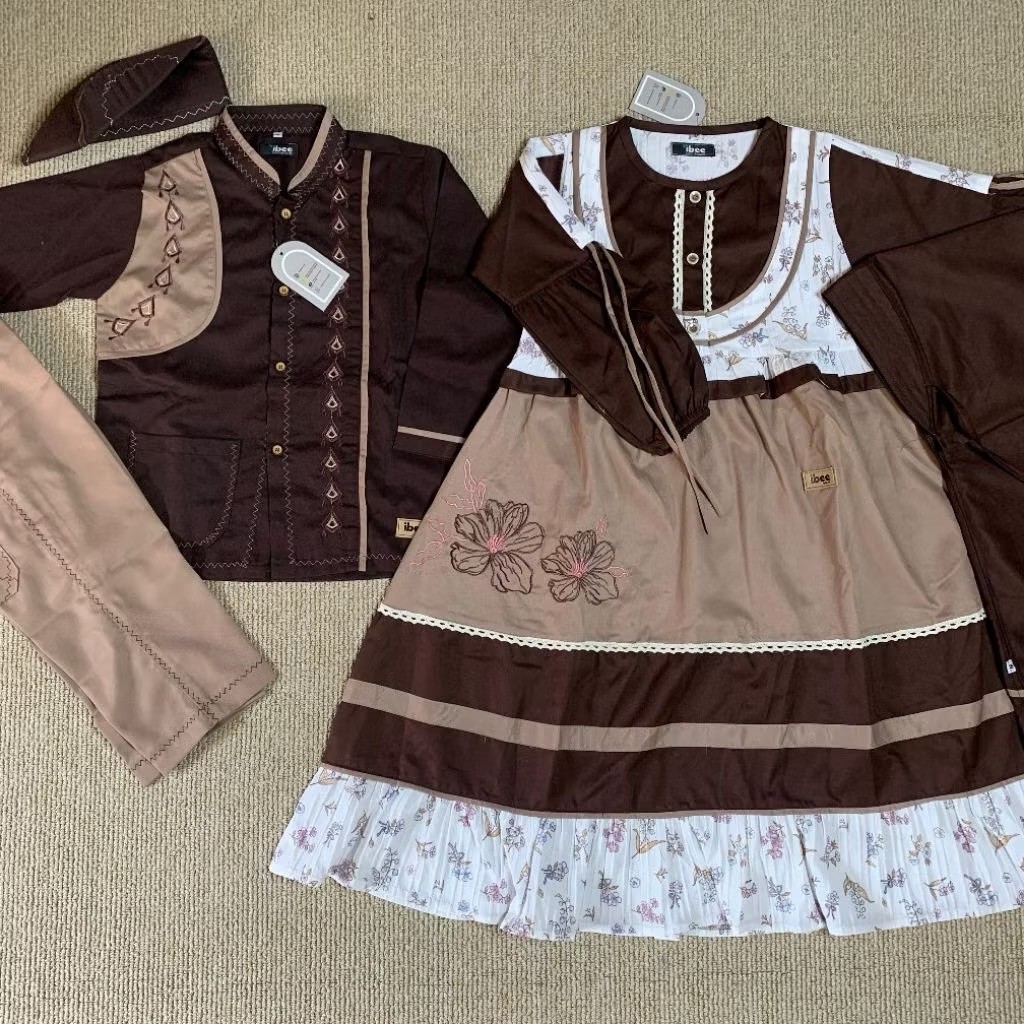 Gamis set hijab anak ibee terbaru kode NC