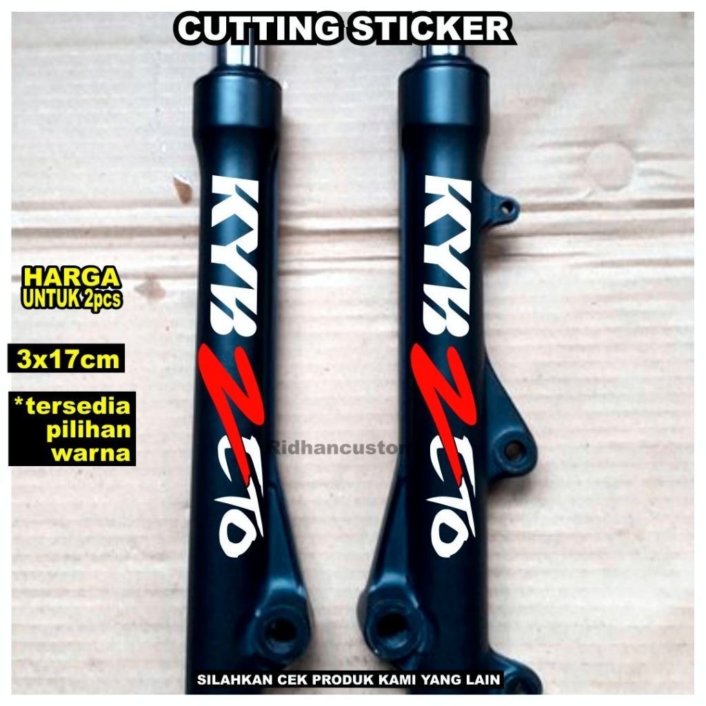 [ KYB ZETO - 2pcs ] CUTTING STICKER SHOCK DEPAN MATIC KYB ZETO