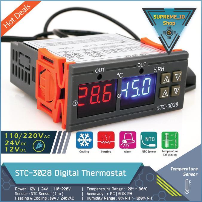 STC-3028 Thermostat Hygrostat Temperature Humidity Controller STC3028