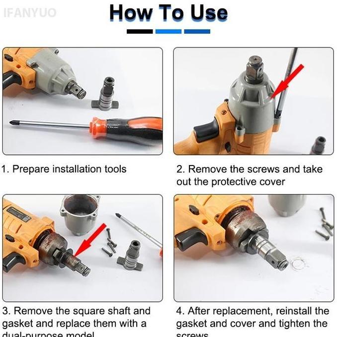 Electric Wrench Adapter Multifunctional / T-Shaped Electric Brushless Impact Wrench /Electric Wrench