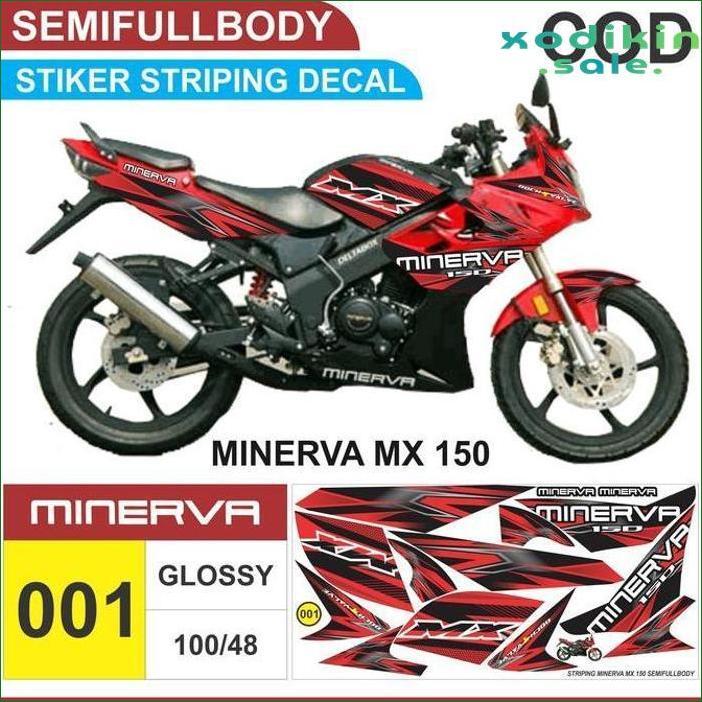 STRIPING MOTOR MINERVA 150 MX / VARIASI MINERVA 150 MX / DECAL MINERVA 150 MX MOTORCYCLE PROMO