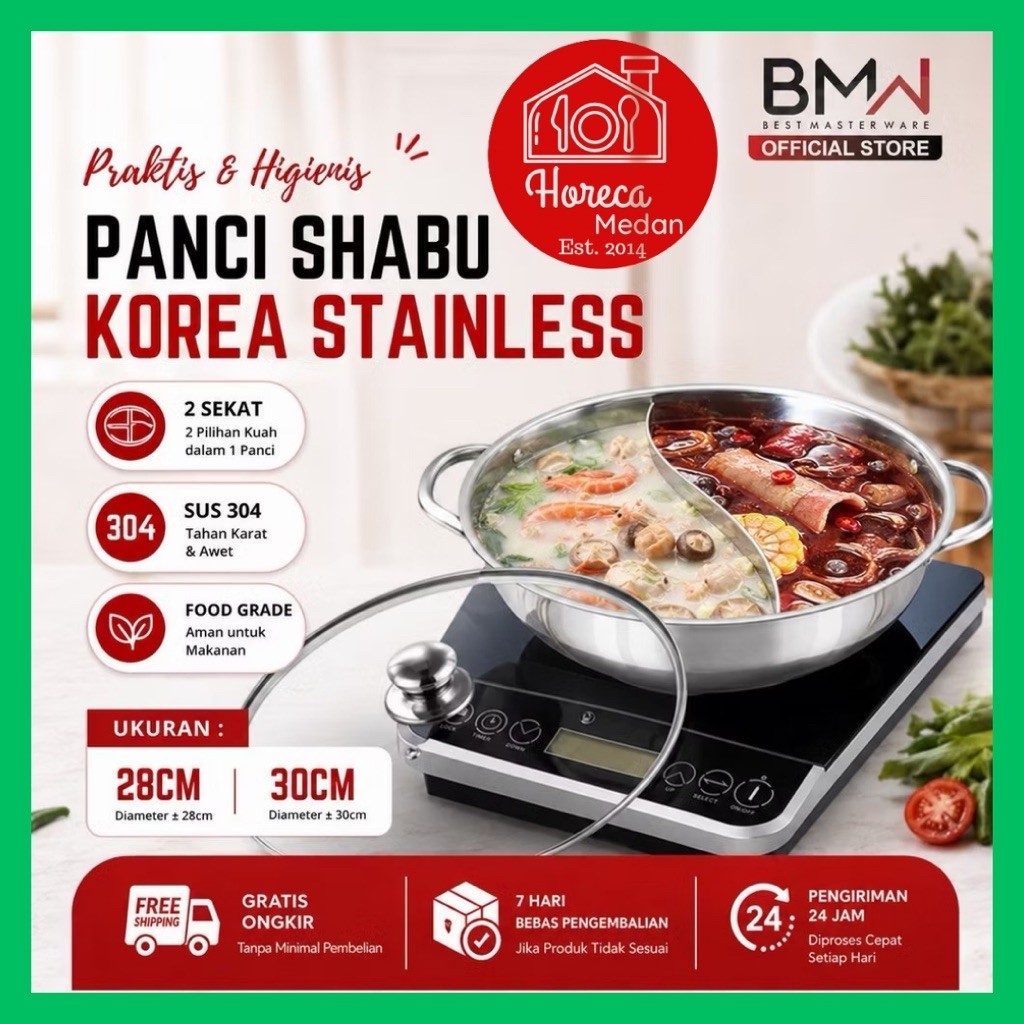 BMW - Panci shabu shabu sekat 2 / panci steamboat / panci suki yaki pan