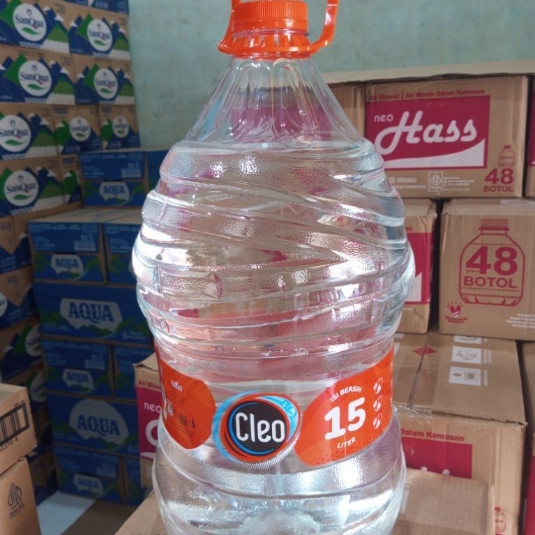 Cleo galon 15L tanpa tukar galon / air mineral Cleo / air galon Cleo / air putih cleo