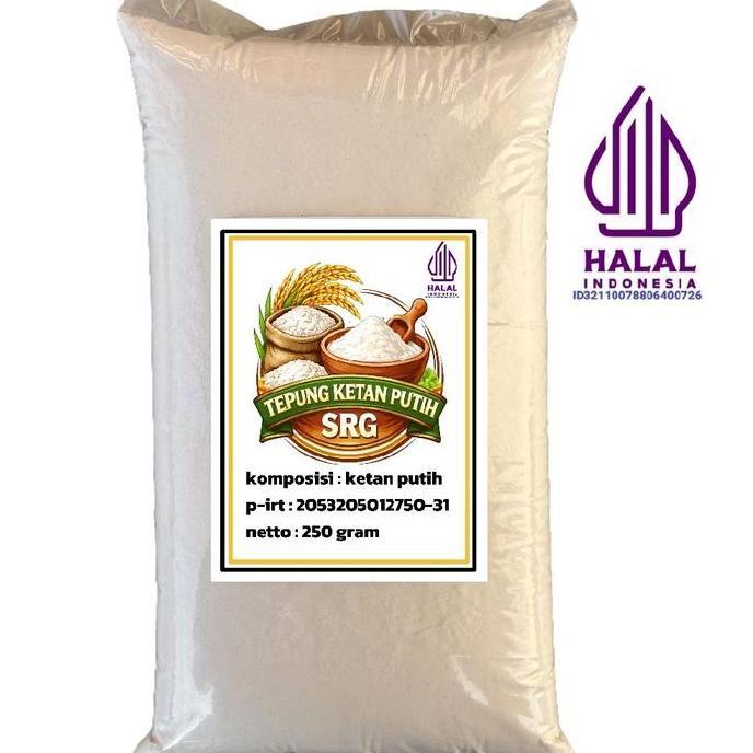 Tepung Ketan Putih 250 Gram/Tepung Beras Ketan Putih Srg