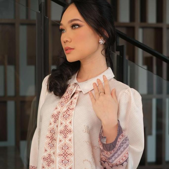 KARIMAKE - Gamis Mambangsari Maharani Series - Gamis Motif Premium Soft Crinkle Silk Maxi Dress Musl
