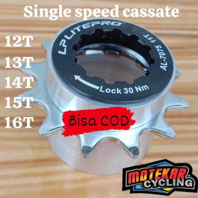 Single speed 12T-16T 1set converter untuk freehub slup 7 -11 speed - 7 speed, 12T