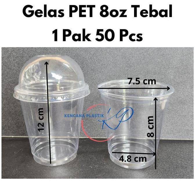 Bebida - Gelas Cup Ice Es Cream Sundae Pet 8 Oz Starindo 1 Dus 1000 Pcs