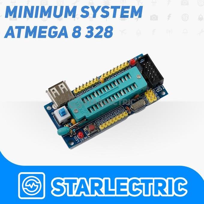 Minimum System Development Board Minsis Atmega8 Atmega328 Minsys