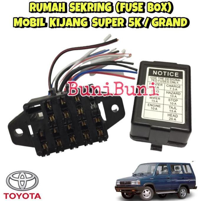 Promo Fuse Box / Rumah Sekring Sikring Mobil Kijang Super 5K / Rover / Grand Komplit Sekring Diskon