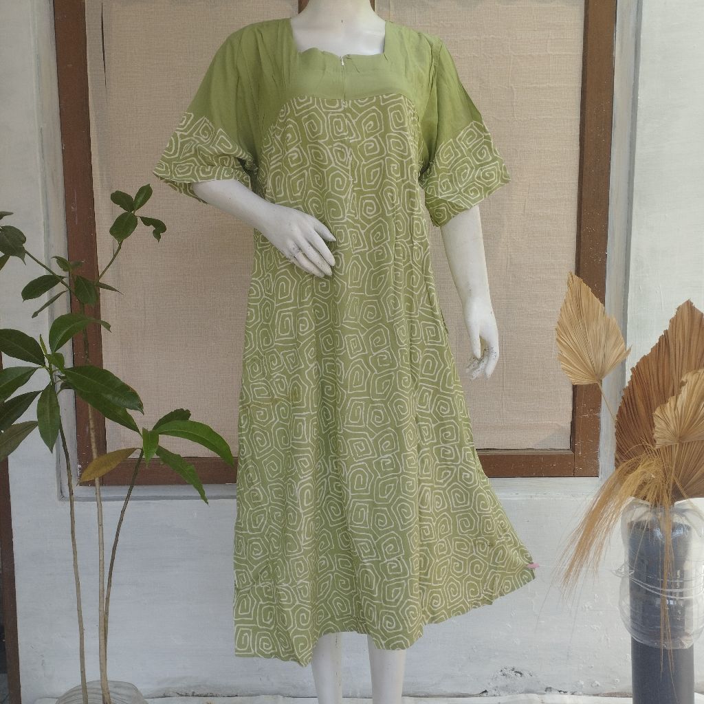 Qonita Batik (Ld110, Pb115) Daster Kartika Resleting Hls 070