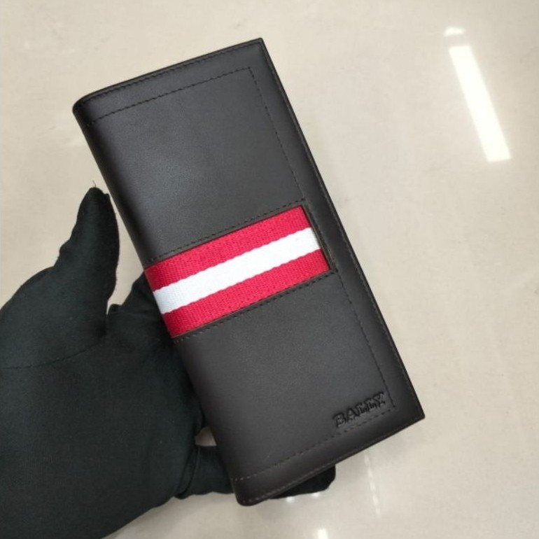 Dompet lipat kulit bally dompet panjang pria