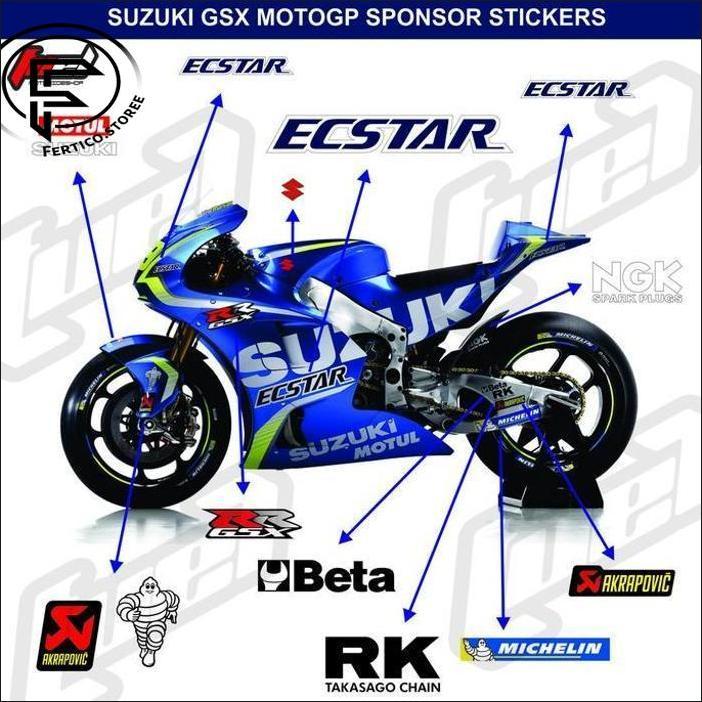 STICKER/STIKER SPONSOR SUZUKI MOTOGP ECSTAR GSX150R, GSX600, GSX1000 KHUSUS