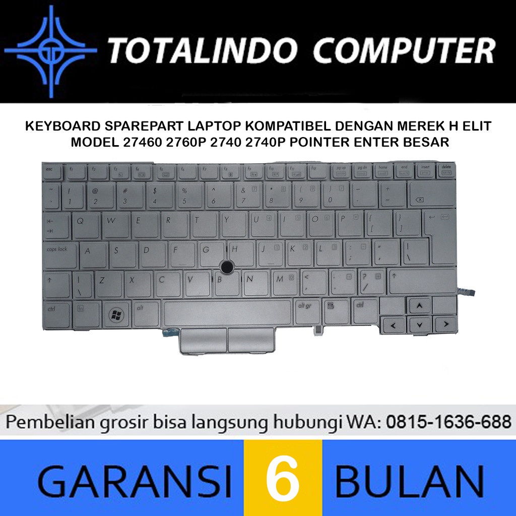 Keyboard HP Elitebook 27460 2760p 2740 2740p Pointer Enter Besar