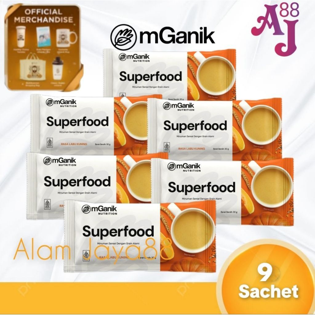MGANIK SUPERFOOD 9 SACHET RASA LABU KUNING MGANIK MULTIGRAIN DIABETES MGANIK