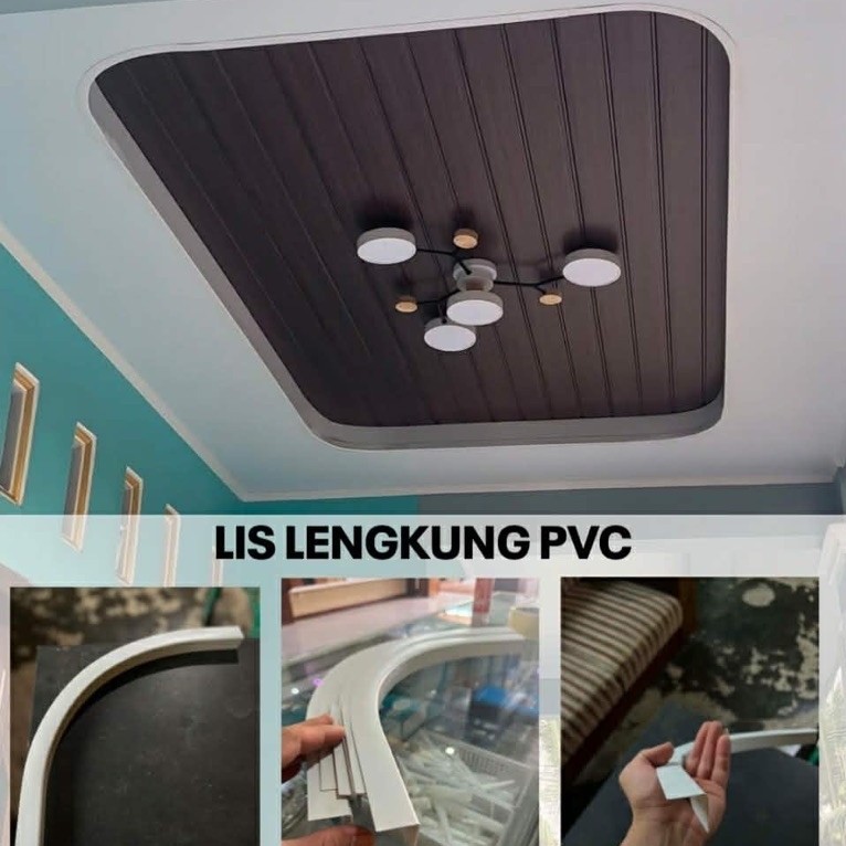 LIS LENGKUNG PLAFON PVC || LIS SIKU PVC || LIS SIKU PLAFON PVC MODEL LENGKUNG || UKURAN 50cm
