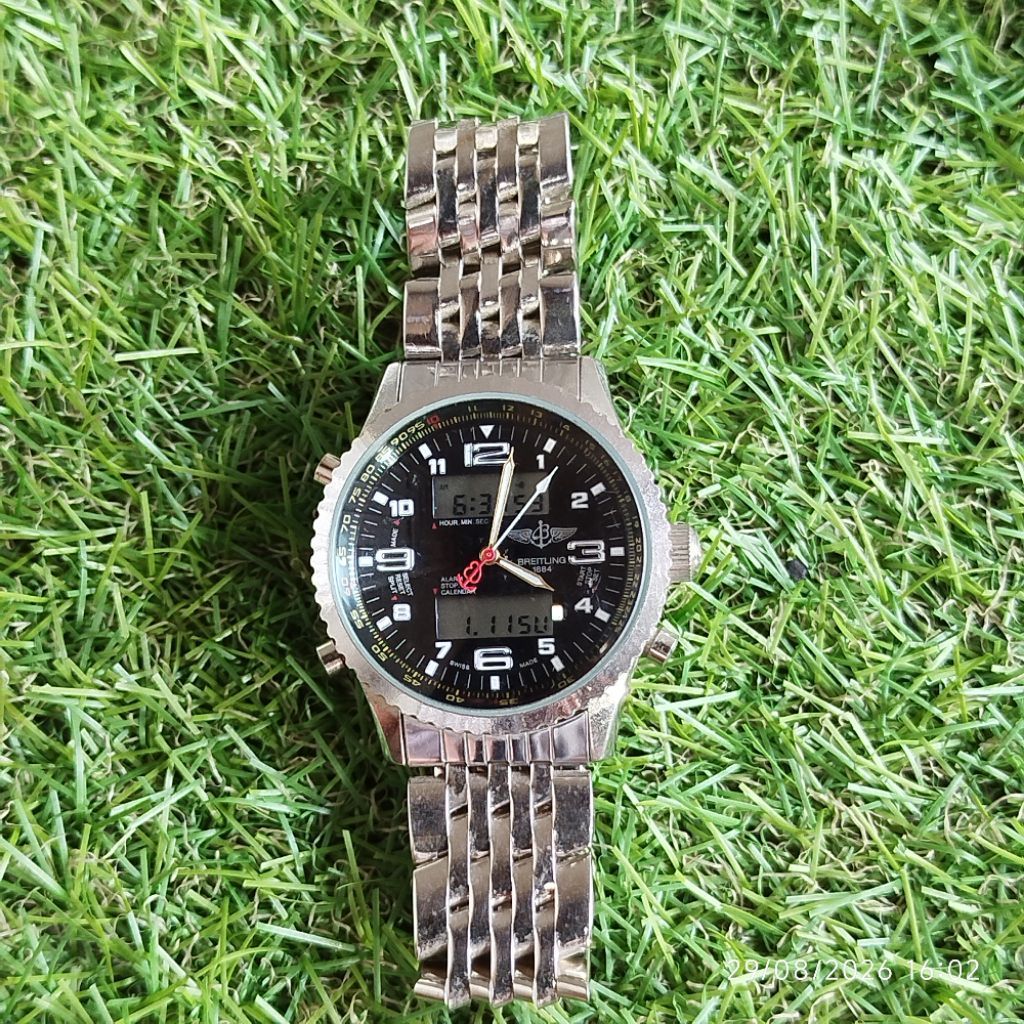 Jam tangan pria BREITLING ANADIGI full aksesoris
