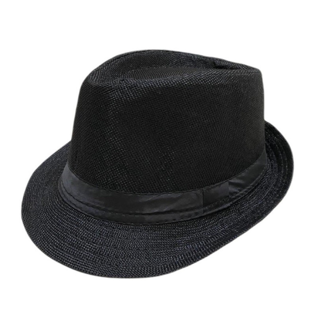 Preloved Topi Fedora Jerami Hitam