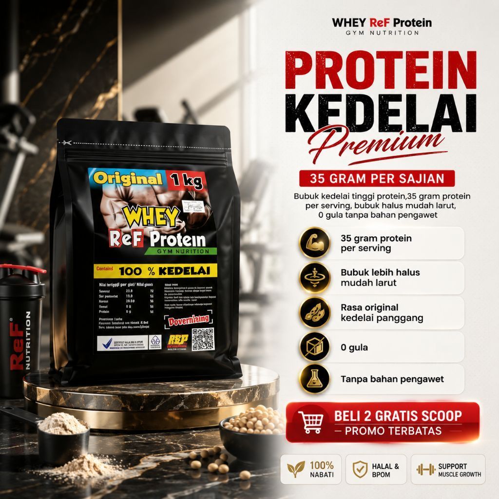 Protein Kedelai Bubuk Murah 1kg | Protein Gym Pemula | harga  Hemat