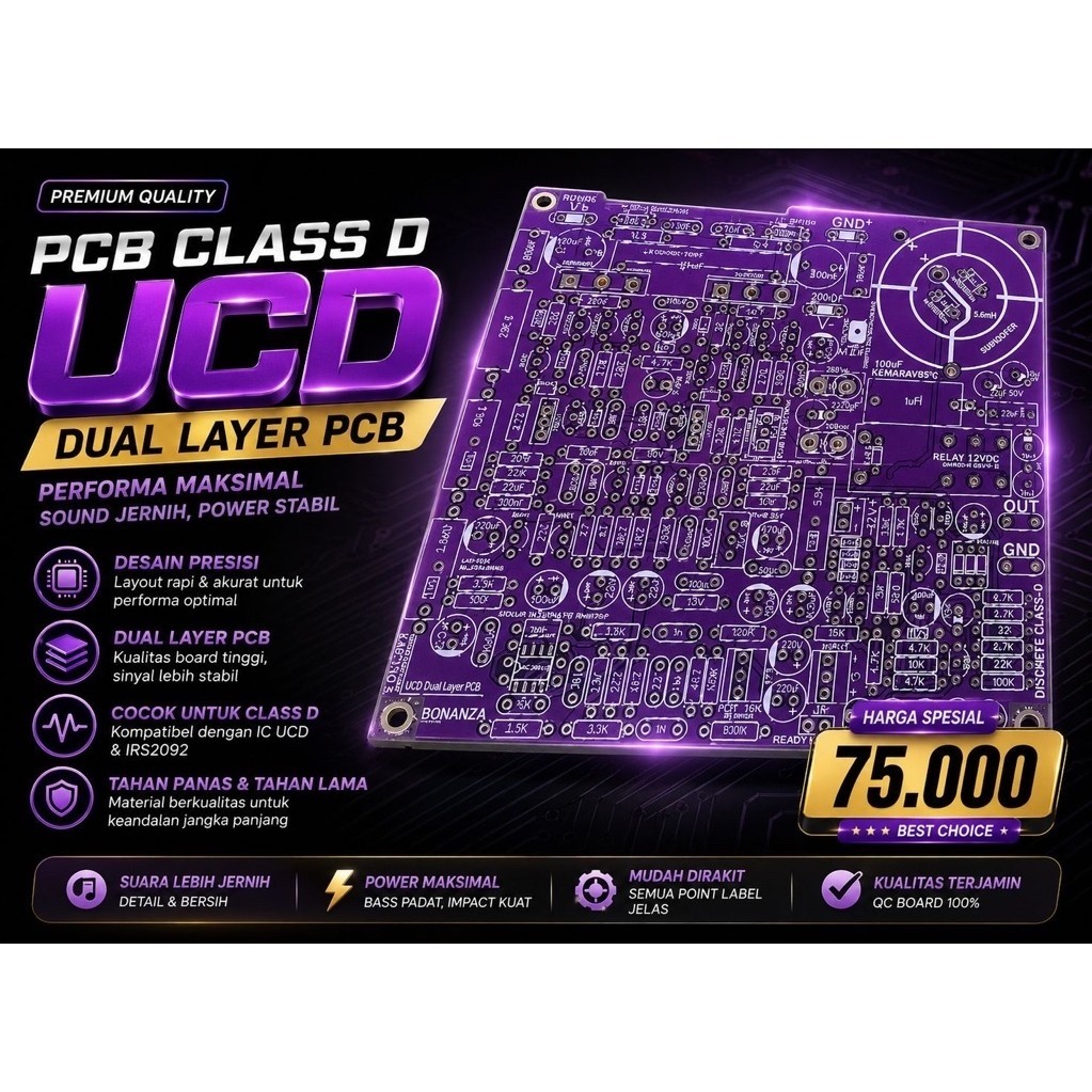 PCB Class D UCD Dual Layer PCB