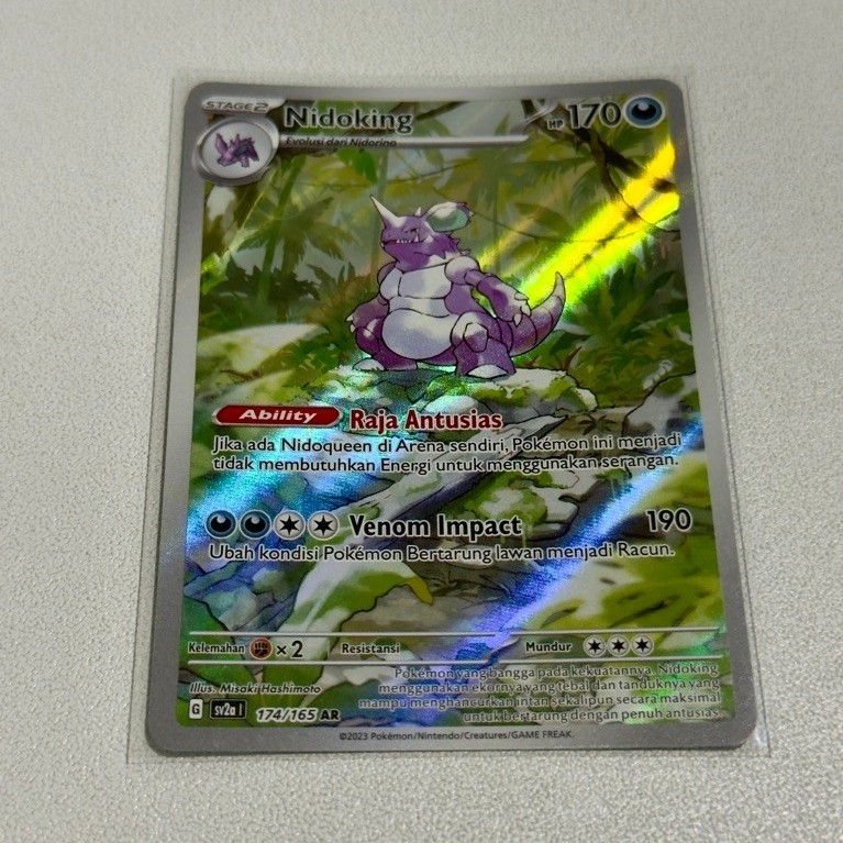 Pokémon card game Bahasa Indonesia nidoking Kartu Pokémon 151 174/165