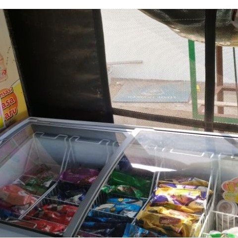 Freezer Box Bekas Rak Es Kaca Tutup untuk Bekas Perakitan