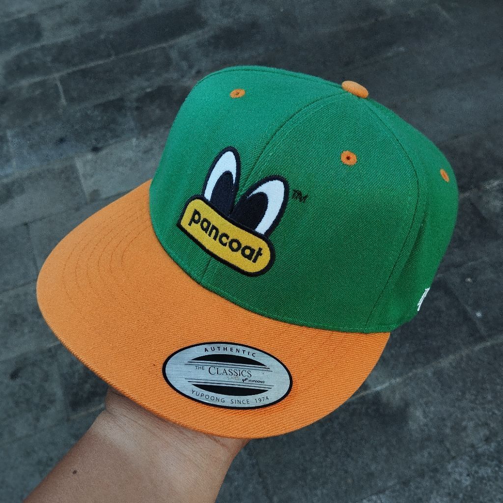 Topi fitted hats PANCOAT Original biru
