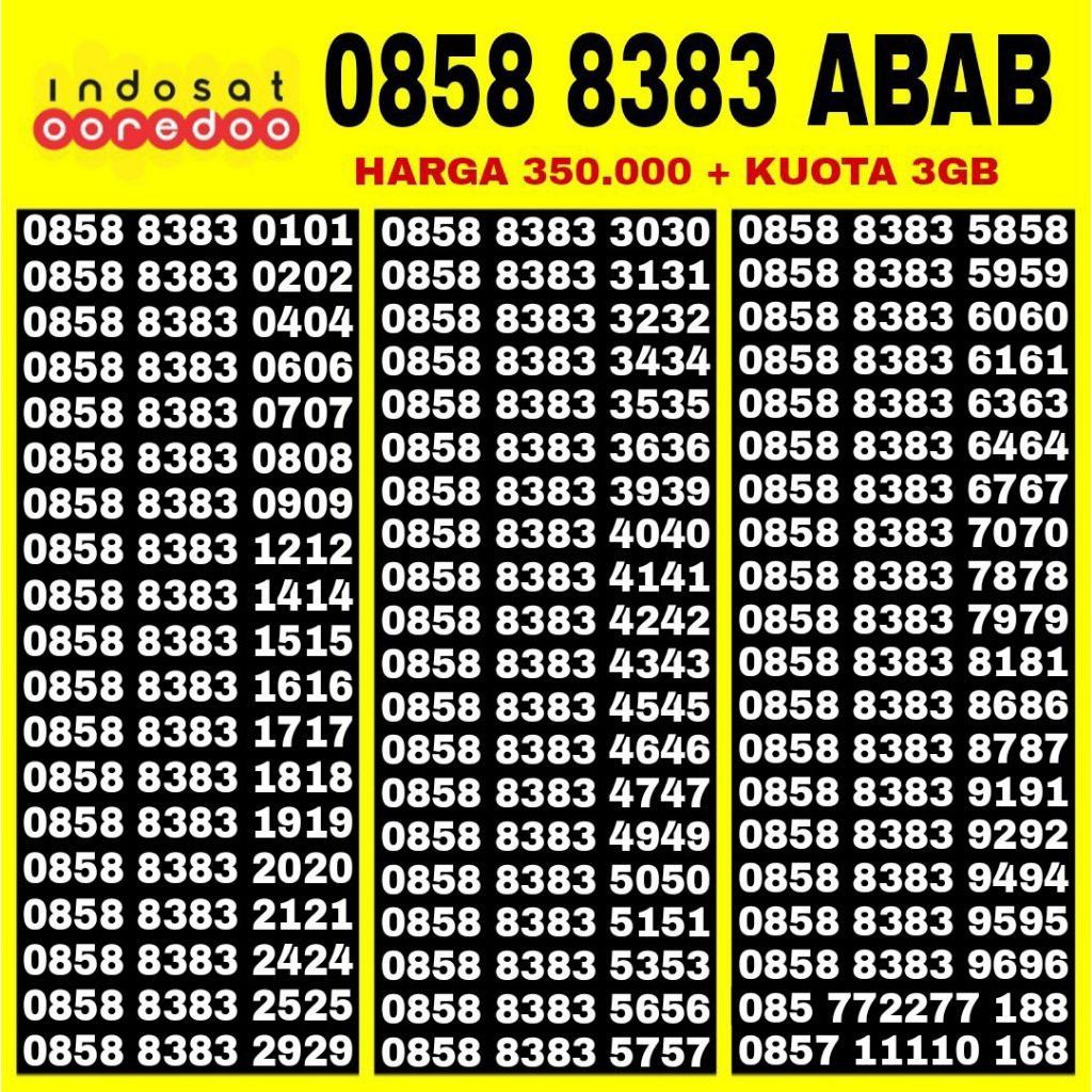 Nomor Cantik Indosat Oredoo - Kartu Perdana Indosat Ooredoo im3 Murah