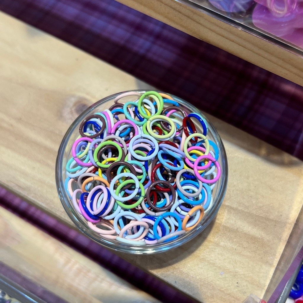 50pcs Ring Sambung Import / 10mm Warna Solid