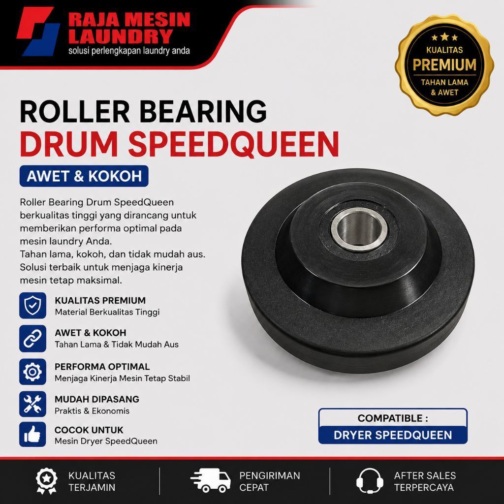 Roller bearing drum speedqueen