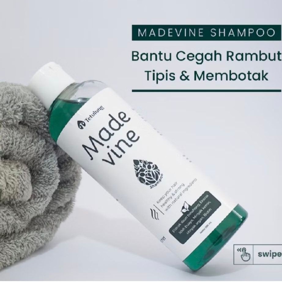 MADEVINE Shampoo Anti Rambut Rontok Vitamin Biotin Minyak Essensial BPOM