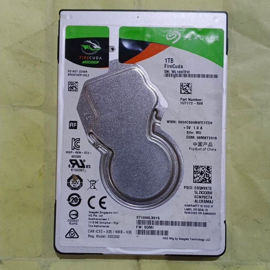 Seagate Firecuda 1TB HDD 2,5' For Laptop PS4 PS3