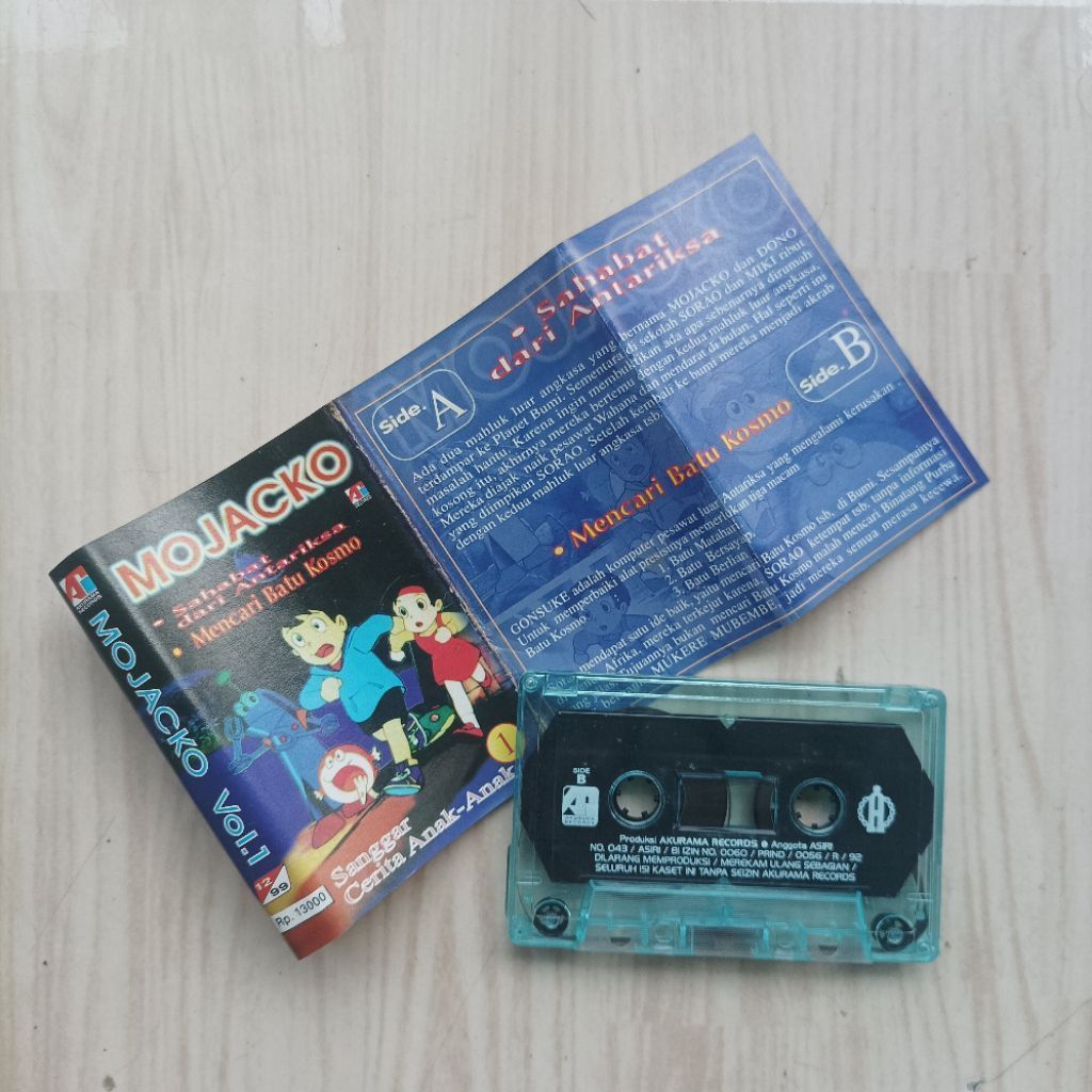 Original Rare Kaset Pita Mojacko Kartun 90 an