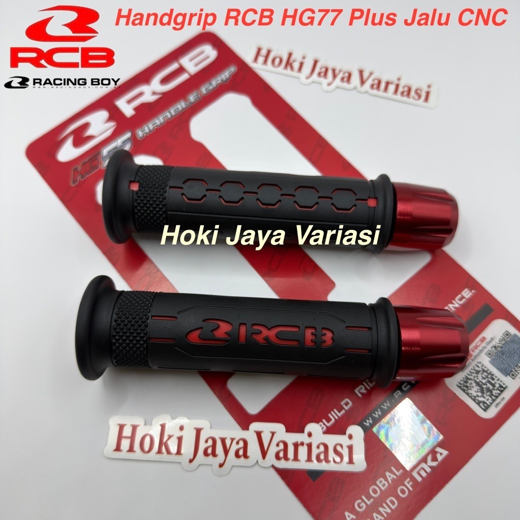 Handgrip RCB HG77 Original + Jalu Stang CNC Universal Matic Nmax / Aerox / Lexi 125 / Mio / Freego /