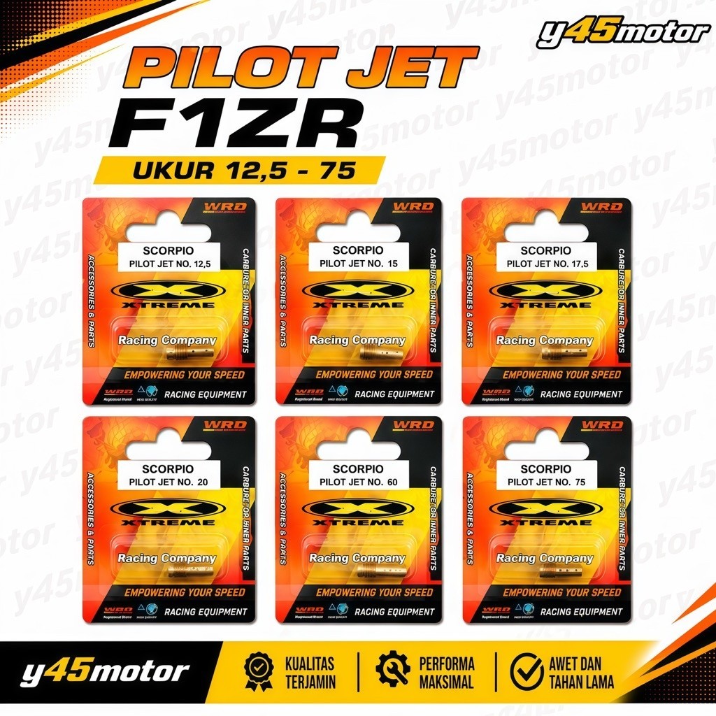 PILOT JET SPUYER PJ KARBURATOR F1ZR FIZR FORCE 1 FIZ R ALFA NINJA RR SCORPIO SATRIA 2T TORNADO GS GX
