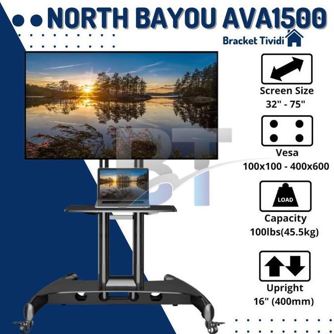 Standing Bracket Braket Breket Tv Lcd Nb Ava 1500-60-1P 32-75 Inch Ori