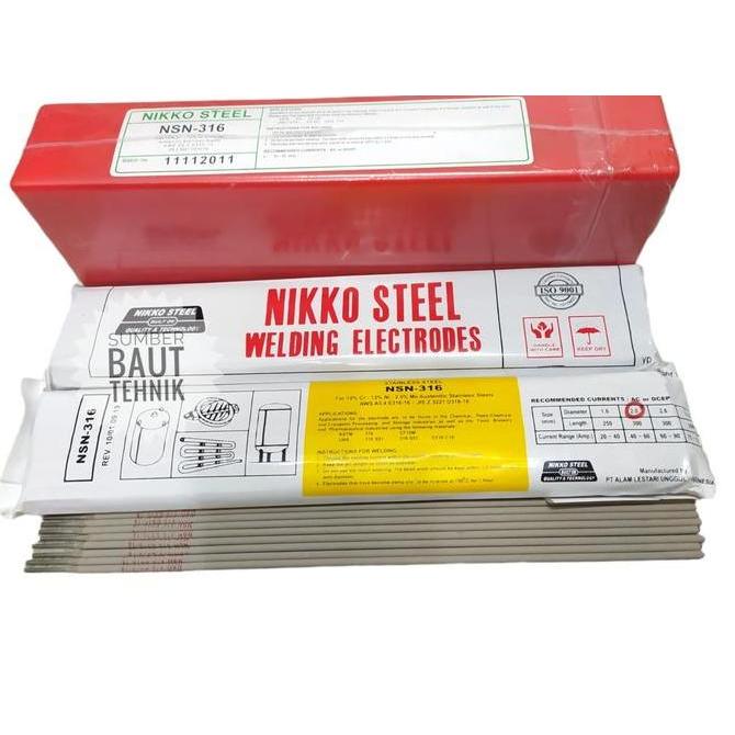 Kawat Las Stainless NIKKO STEEL 2.0 2,0 mm NSN 316 / NSN-316 (per qty)