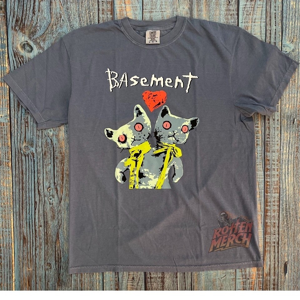 Kaos T-Shirt Band Basement - Siamese Cat Official Merchandise