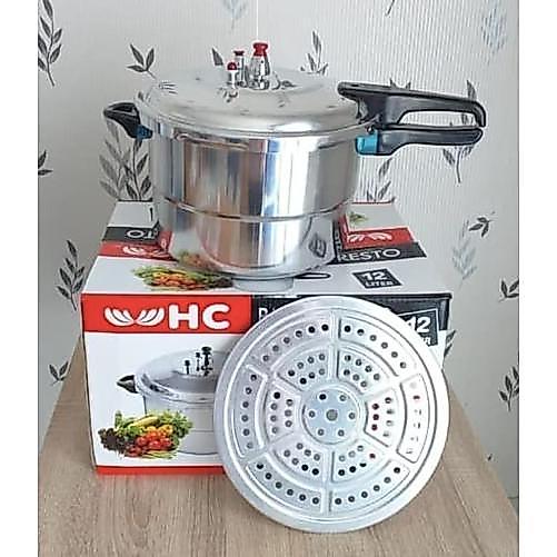 Flash Sale Hc Panci Presto Pelunak 8 Liter Original 3 Fungsi Merebus Mengukus & Tekanan Anti Karat