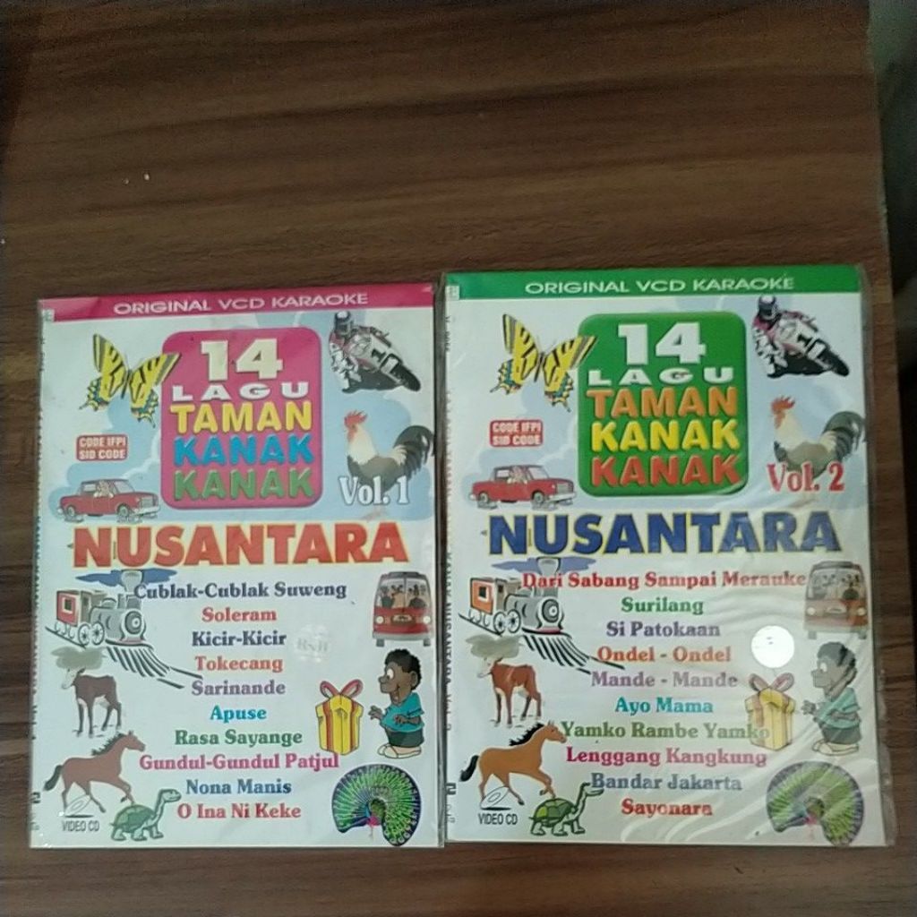 VCD Lagu TKK/Lagu Anak² Nusantara. Vcd Karaoke Lagu Anak.