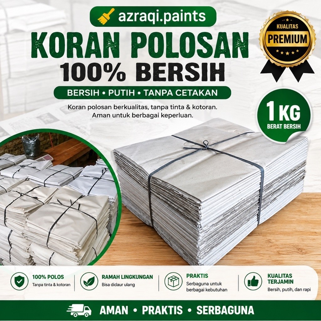 KORAN POLOS BERSIH ( 1 KG ) koran Berkualitas Koran Polos bersih rapih