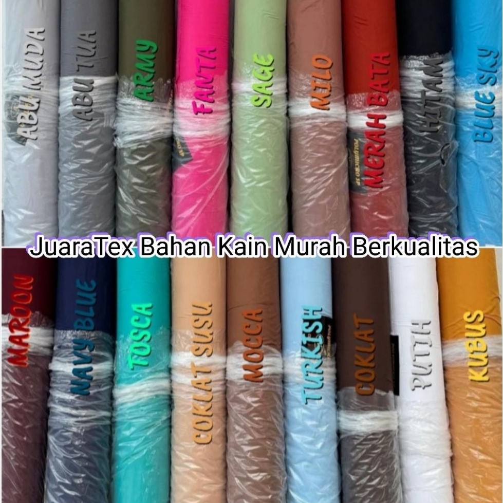 JuaraTex : 1 Roll 100 meter Lebar 240 cm BAHAN KAIN POLYMICRO DISPERSE