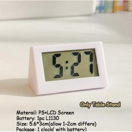 Jam Digital LCD Mini / Jam Meja Digital Portable / Jam Mobil