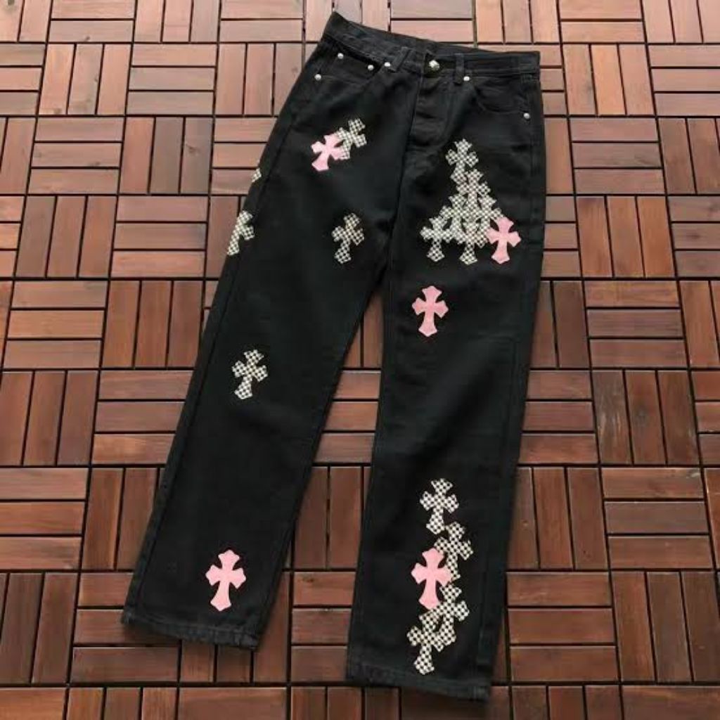 Chrome Hearts Chess Patch Jeans