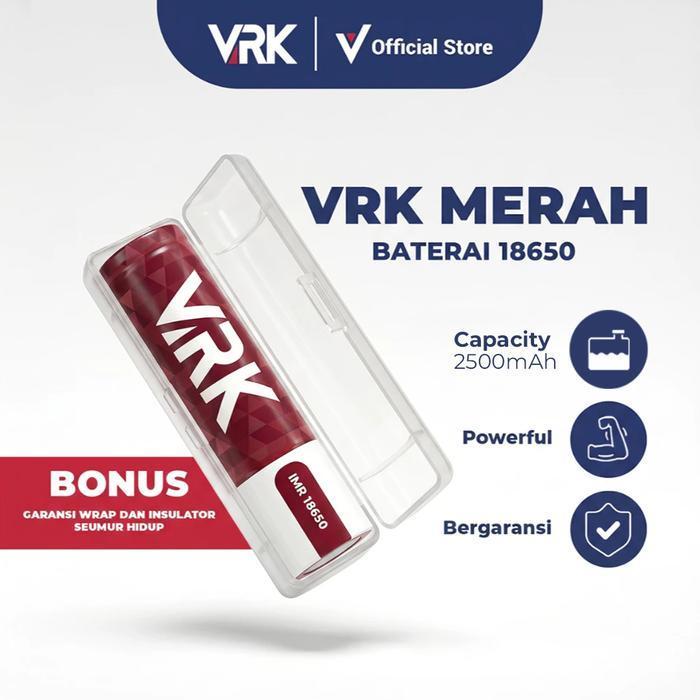 Baterai Vrk 2500Mah Battery 18650 Vrk | Baterai 18650 Battery 18650