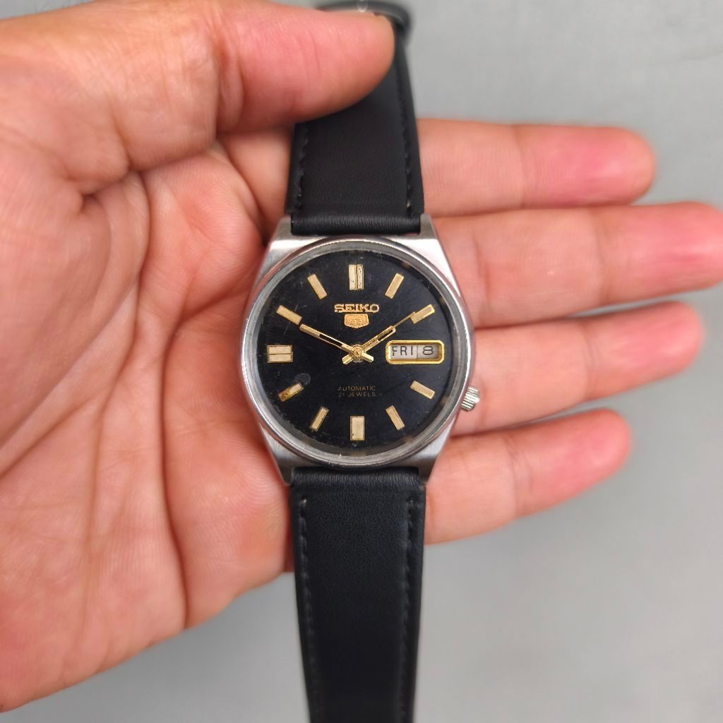 JAM TANGAN SEIKO 5 21 JEWELS AUTOMATIC MANUAL VINTAGE BEKAS SECOND