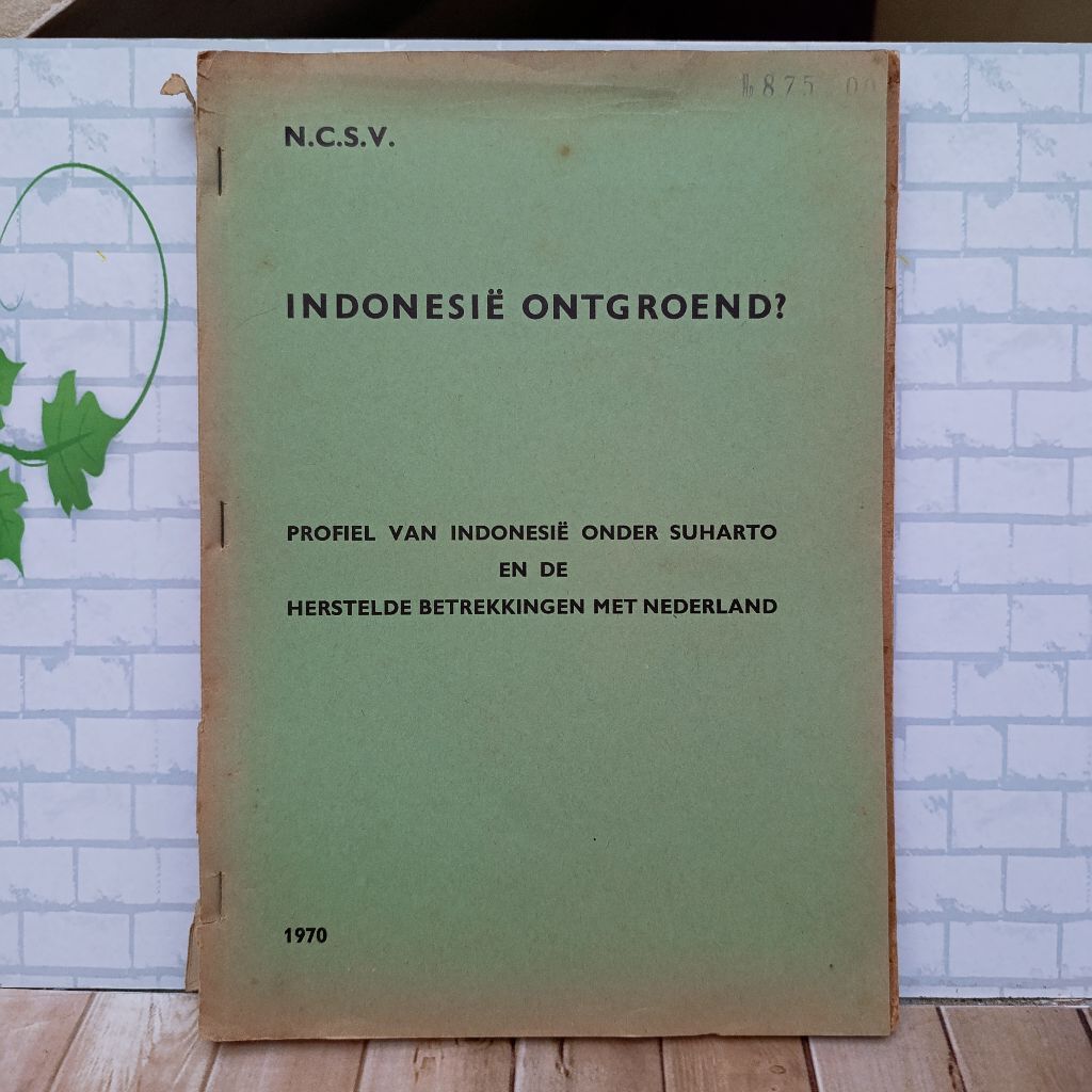 buku pamflet dokument lawas berbahasa Belanda - buku langka original vintage 1970 - dokumen sejarah 