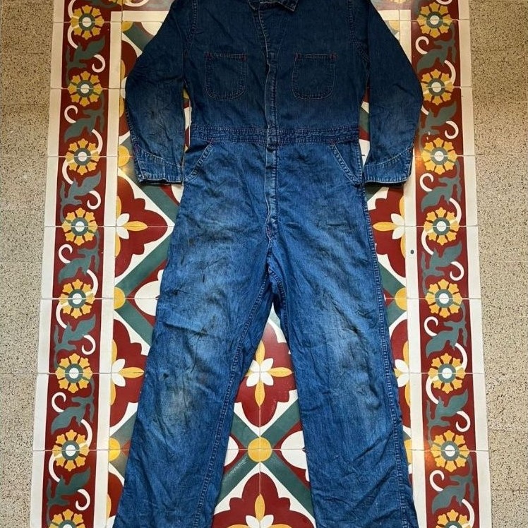 Vintage 1950s Denim Workwear Coveralls