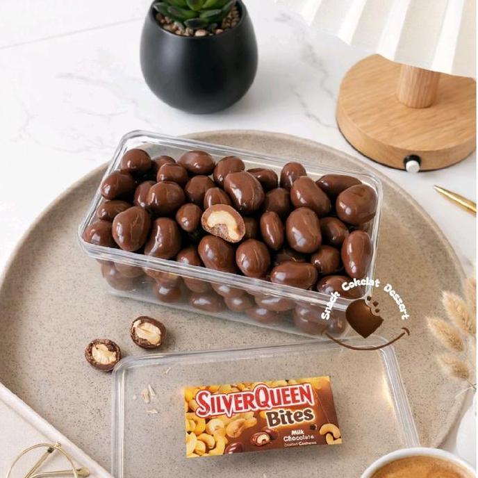 Delfi Almond atau Delfi Mede Cokelat Kiloan Delfi 450g Toples Camilan Chocolate -  Silverqueen Kiloa