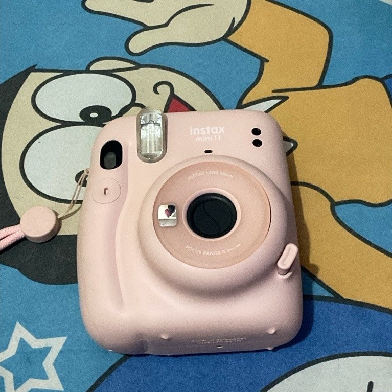 Instax Mini 11 Blush Pink Second - Bundle Lengkap Bonus Case & Box Original